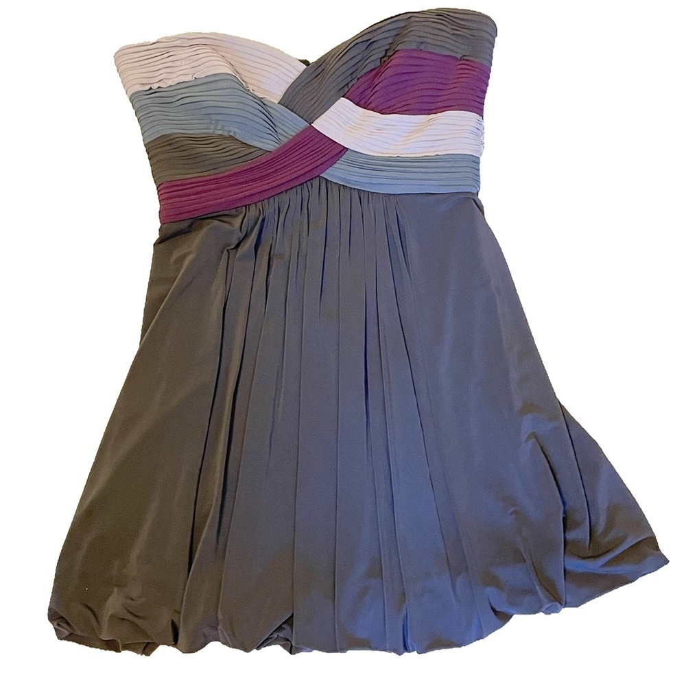 BCBGMaxAzria Strapless Mini Dress in Purple
